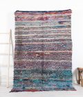 Vintage Boucherouite Rug - Handwoven with vibrant recycled fabrics