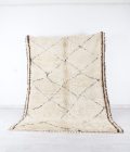 Creamy Vintage Rug - Handwoven with soft hues and intricate patterns