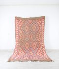 Pink Vintage Area Rug - Handwoven with soft pink tones and intricate patterns