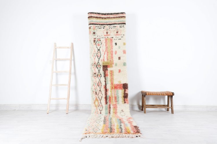 Vintage Boho Rug Runner - Handwoven with intricate bohemian patterns