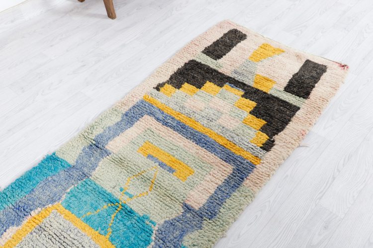 Vintage Blue Runner Rug - Image 3