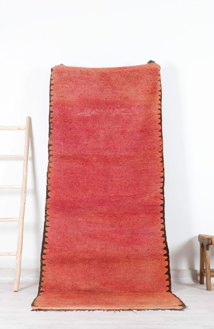 Vintage Red Rug - Handwoven with intricate patterns and bold red tones