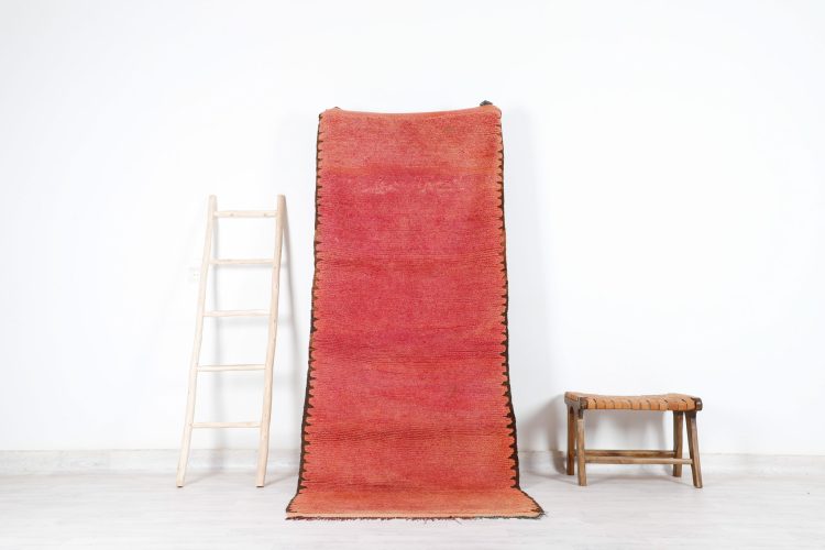 Vintage Red Rug - Handwoven with intricate patterns and bold red tones