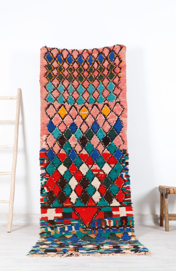 Colorful Vintage Runner - Handwoven with vibrant colors and intricate patterns