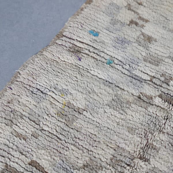 Handmade Boujaad Rug 4.4×2.6 ft – Moroccan Vintage Wool in Neutral Tones - Image 4