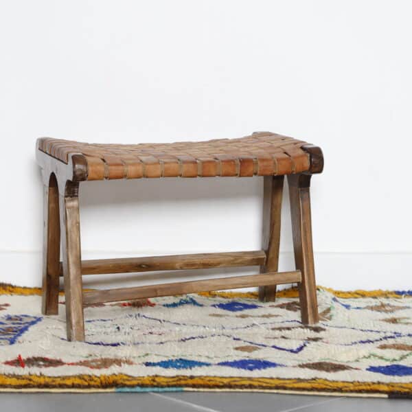 Azilal Rug 7.3×3.3 ft – Moroccan Wool with Colorful Geometric Motifs - Image 4