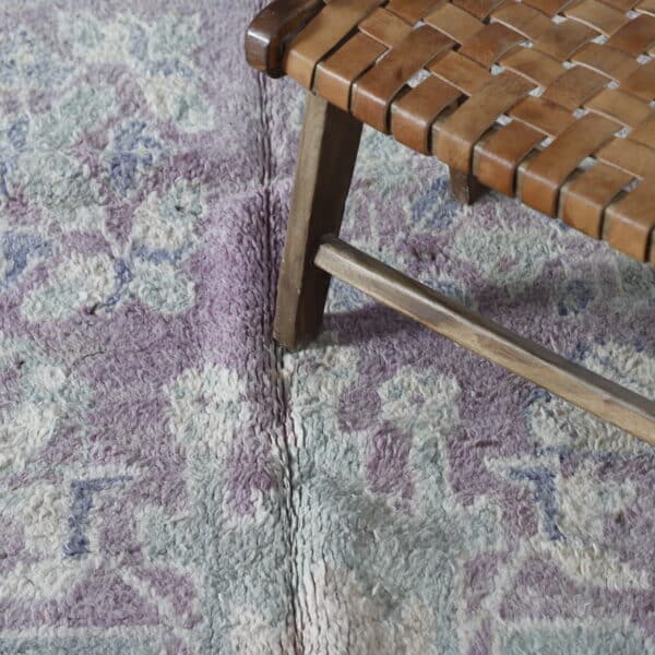 Oulad Bousbaa Rug 10.3×4.9 ft – Vintage Moroccan Wool with Pastel Tribal Motifs - Image 4