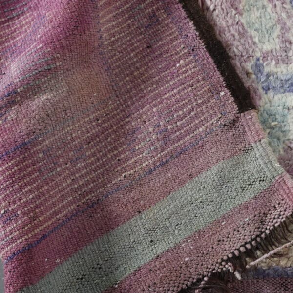 Oulad Bousbaa Rug 10.3×4.9 ft – Vintage Moroccan Wool with Pastel Tribal Motifs - Image 5