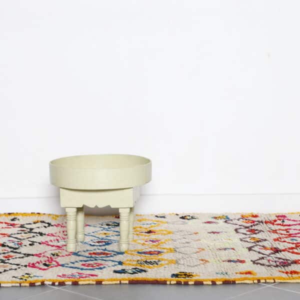 Handmade Azilal Rug 6.8×3.8 ft – Moroccan Berber Colorful Diamond Design - Image 3