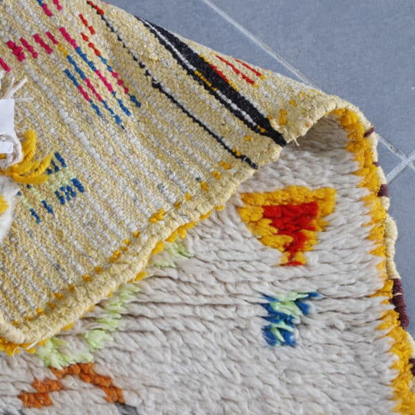 Handmade Azilal Rug 6.8×3.8 ft – Moroccan Berber Colorful Diamond Design - Image 5