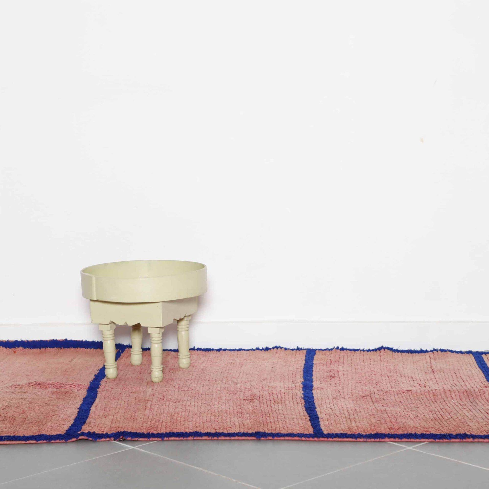 Pink Boujaad Rug 9.5×3.6 Ft – Vintage Moroccan Handmade - Image 4