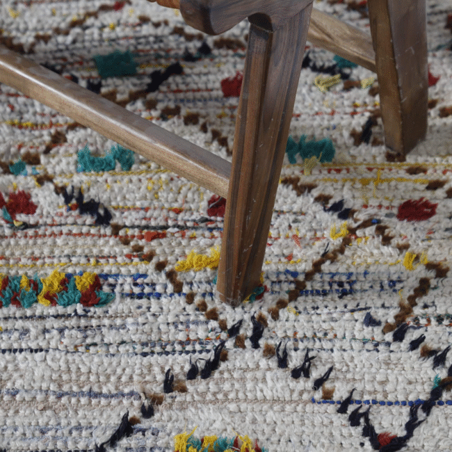 Multicolor Azilal Vintage Rug 6.6×3.9 Ft – Moroccan Handmade - Image 5
