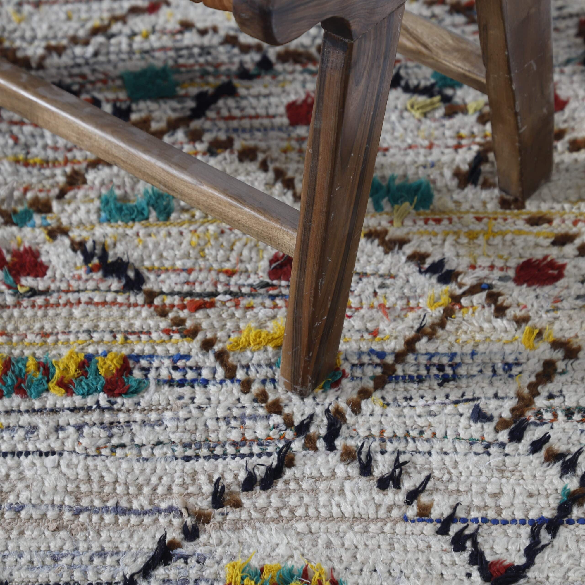 Multicolor Azilal Vintage Rug 6.6×3.9 Ft – Moroccan Handmade - Image 5