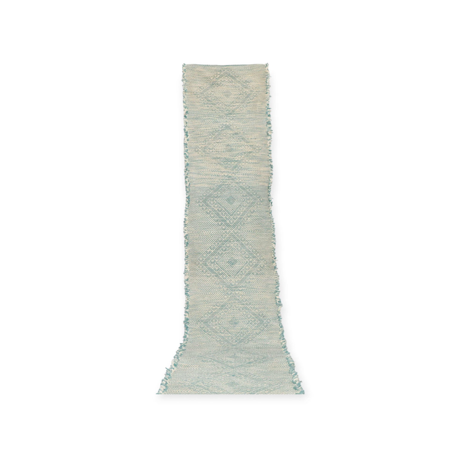 Zanafi Kilim Runner 15.9×2.7 ft Moroccan handmade wool diamond