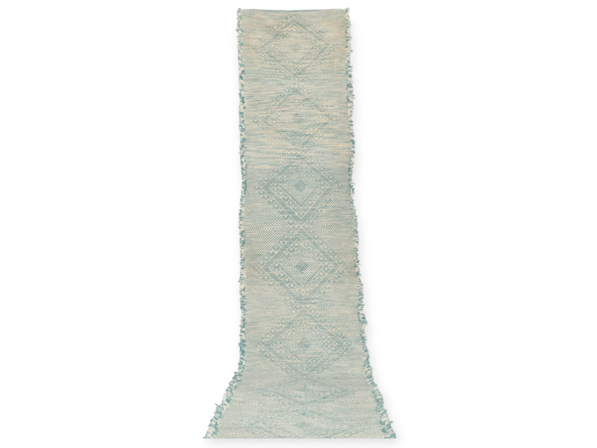 Zanafi Kilim Runner 15.9×2.7 ft Moroccan handmade wool diamond