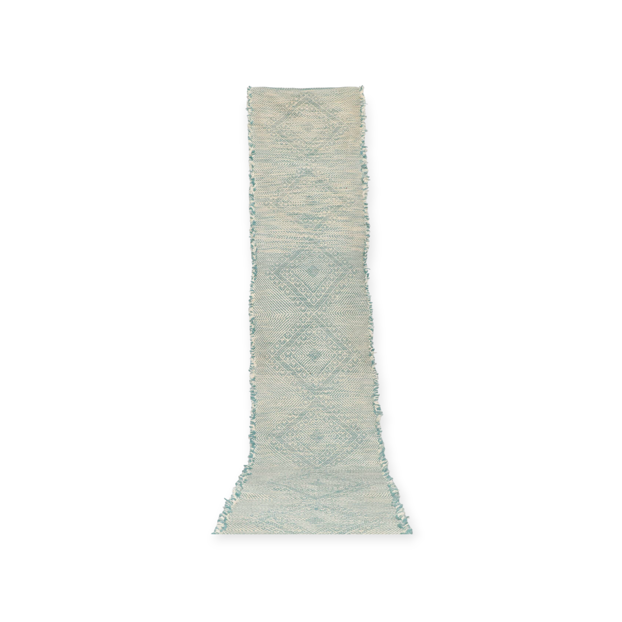 Zanafi Kilim Runner 15.9×2.7 ft Moroccan handmade wool diamond