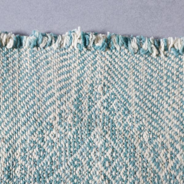 Zanafi Kilim Runner 15.9×2.7 ft – Moroccan Handmade Wool in Diamond Pattern - Image 3