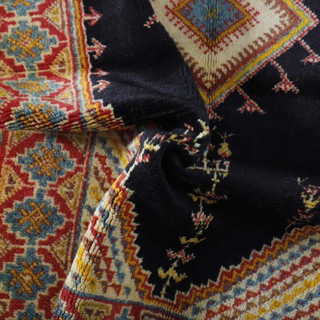 Black Taznakht Rug 6.4×3.5 Ft – Handmade Moroccan - Image 6