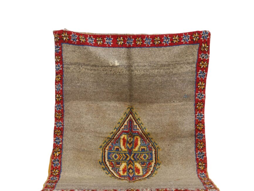 Brown Taznakht Rug 5.4×4.2 Ft – Moroccan Handmade