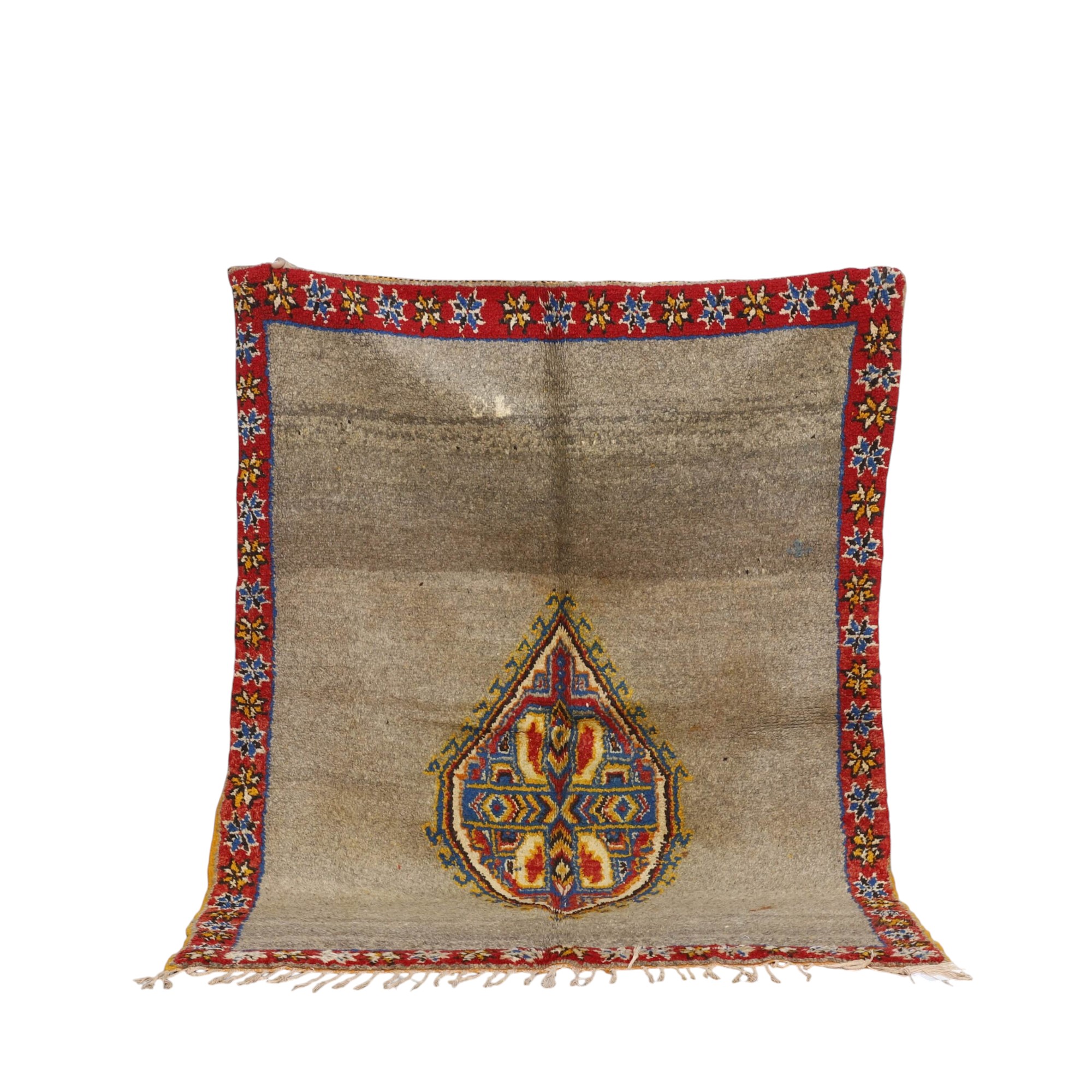 Brown Taznakht Rug 5.4×4.2 Ft – Moroccan Handmade