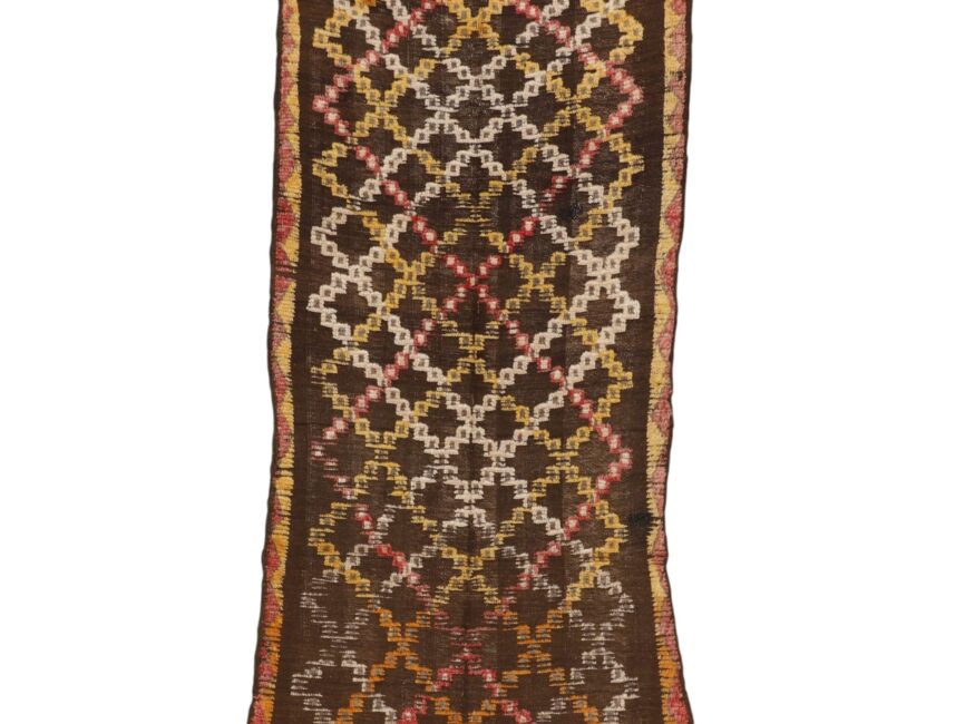 Checkered Glaoui Rug 7.9×5.2 Ft Handmade Moroccan Wool