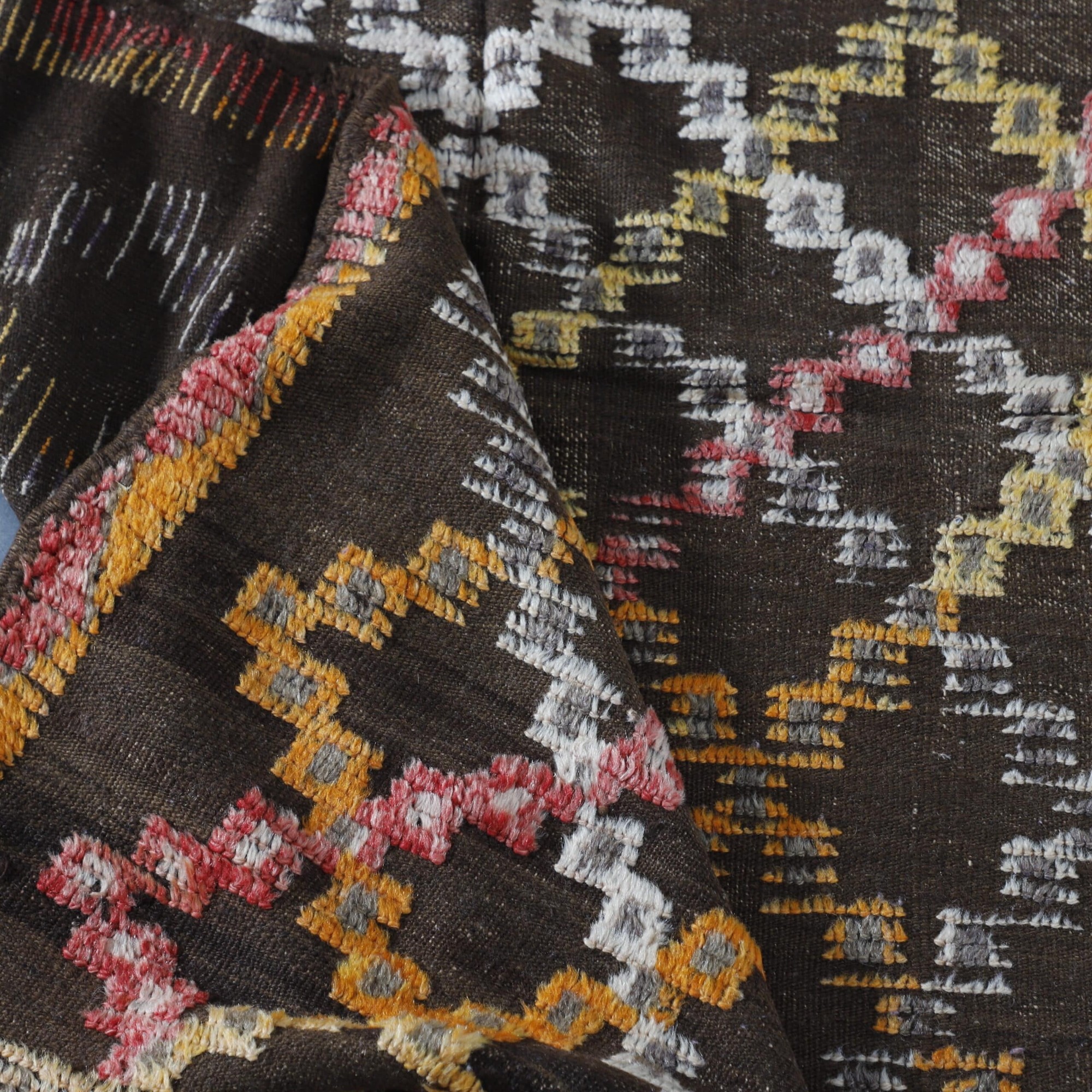 Checkered Glaoui Rug 7.9×5.2 Ft – Vintage Moroccan Wool - Image 2