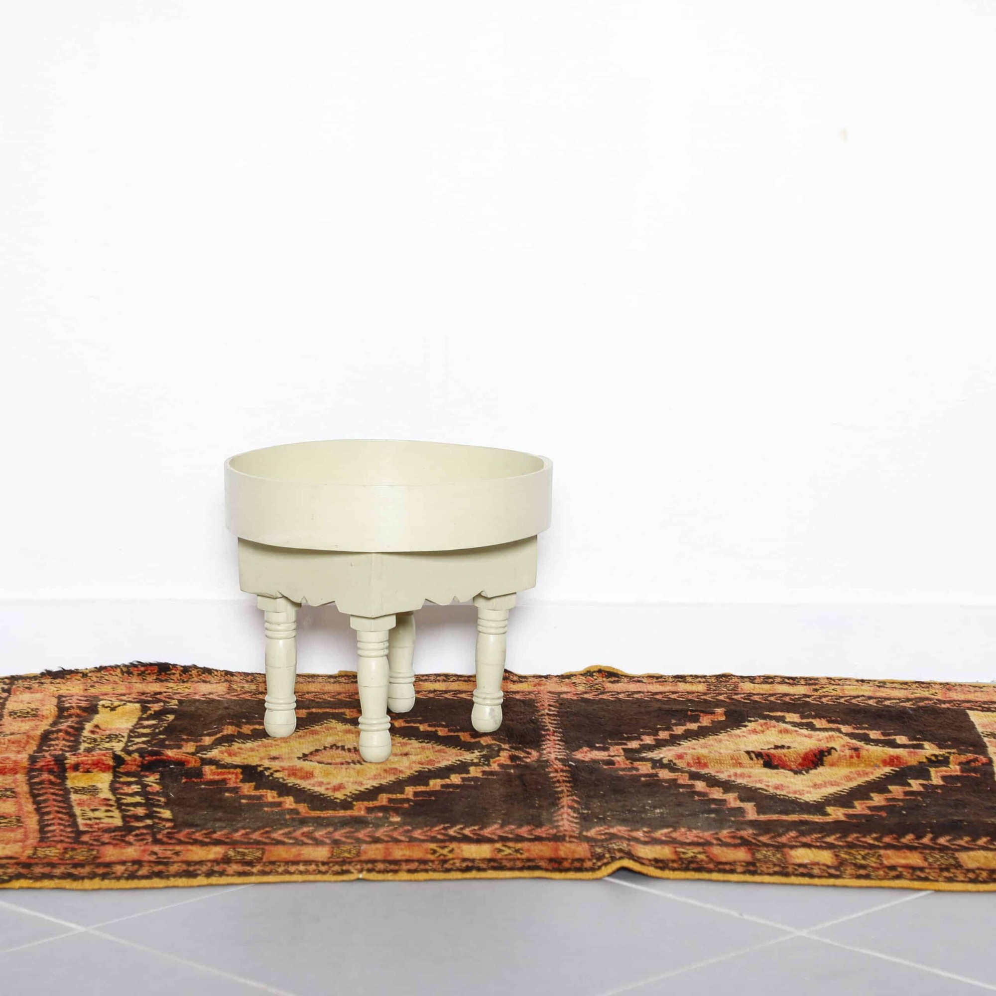 Old Black Wool Taznakht Rug 4.8×3.3 Ft – Vintage Handmade - Image 7