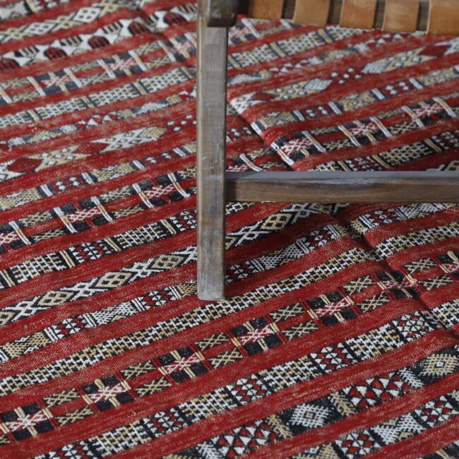 Vintage Tiffelt Kilim Rug 9.2×5.6 Ft – Handwoven Moroccan Decor - Image 2