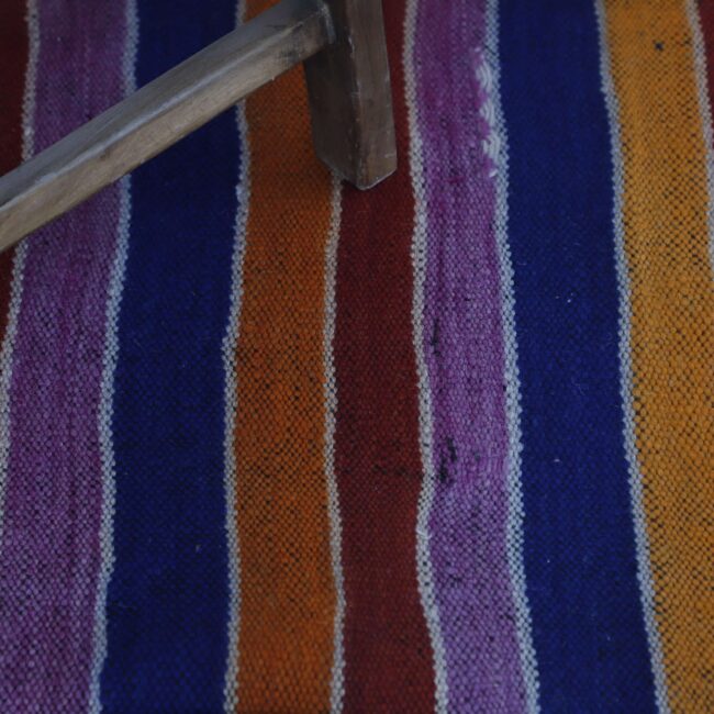 Vintage Blanket 7.4×4.6 Ft – Handmade Moroccan Wool - Image 2