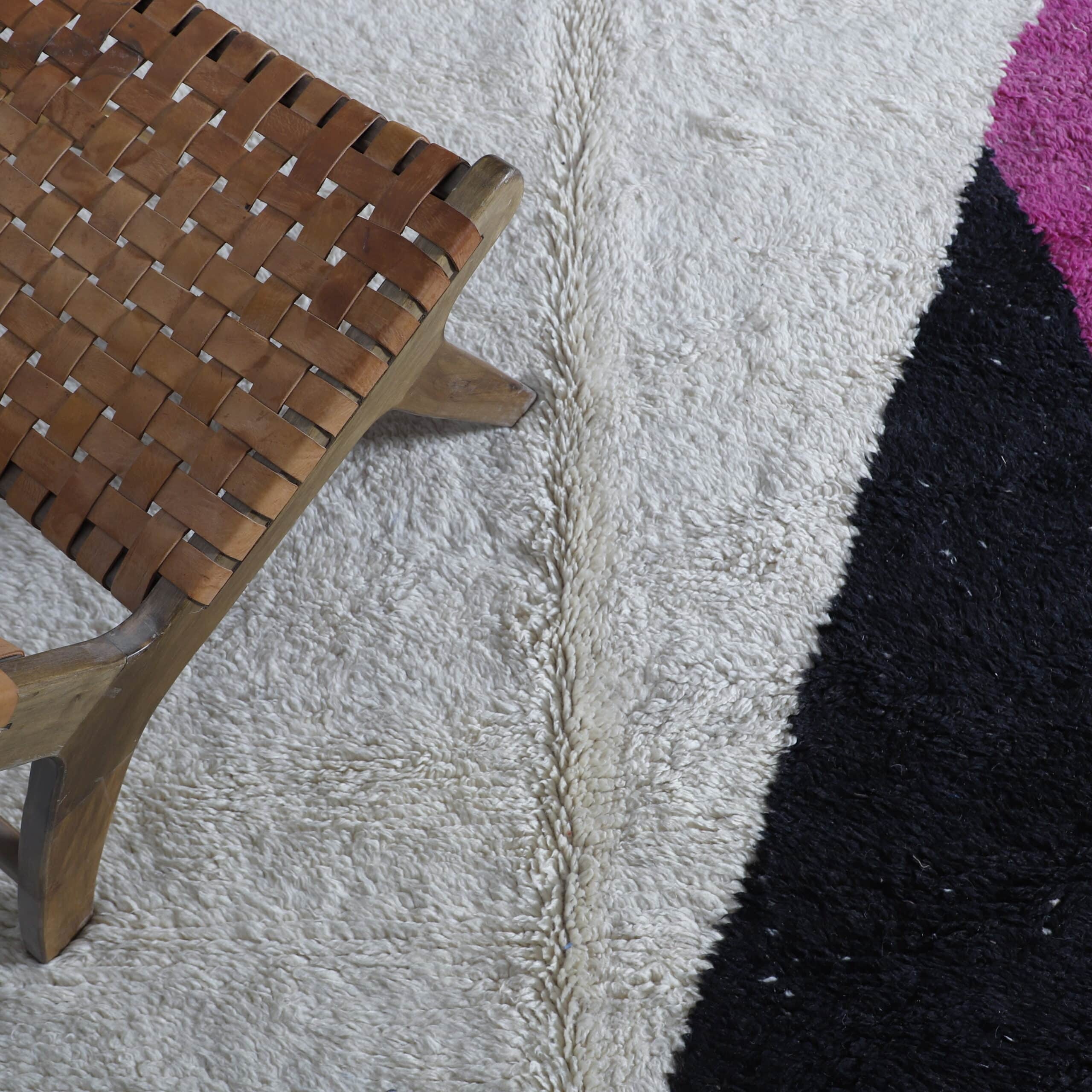 Beni Ourain Rug 9.2×6.9 Ft – Handknotted Moroccan Wool - Image 3