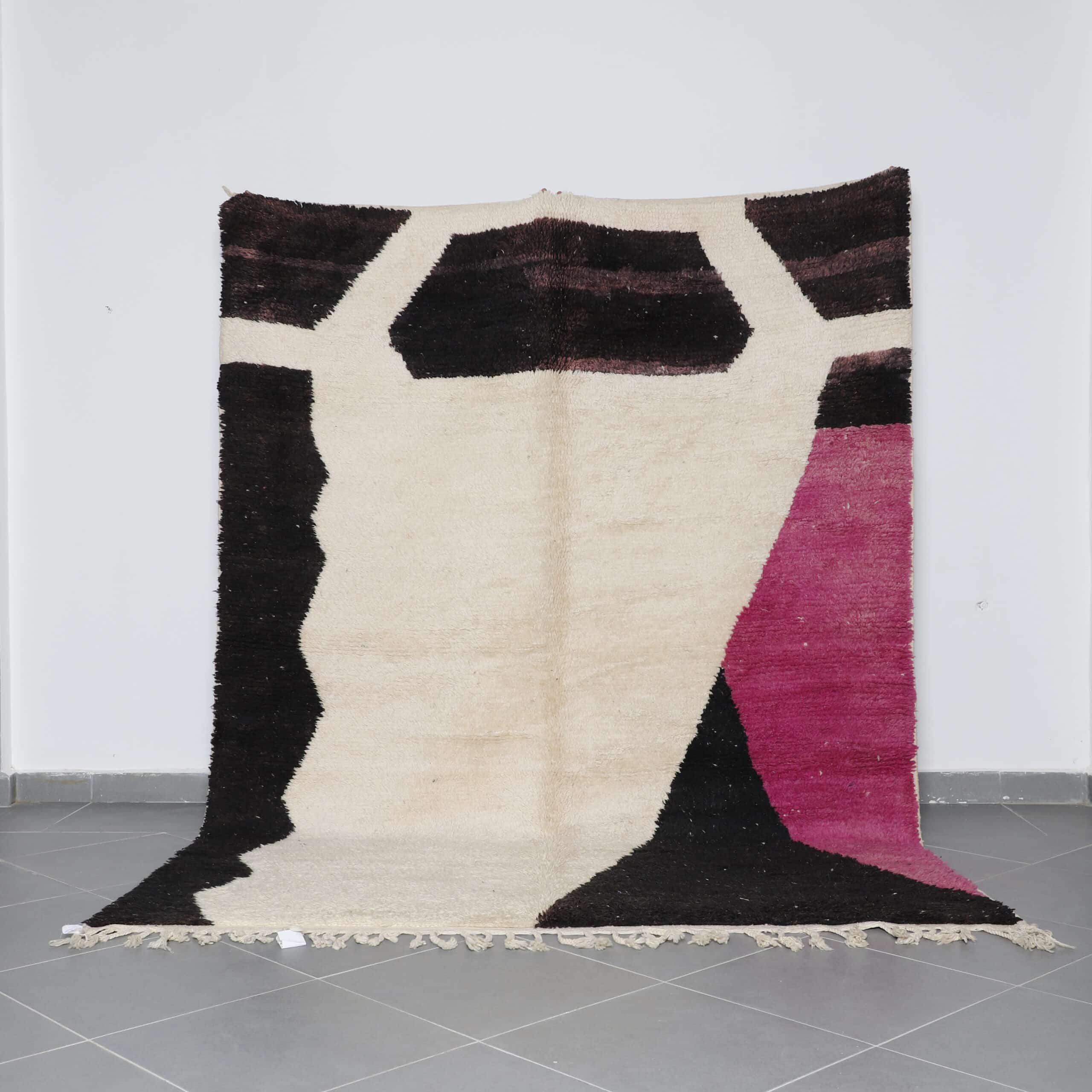 Beni Ourain Rug 9.2×6.9 Ft handknotted Moroccan wool