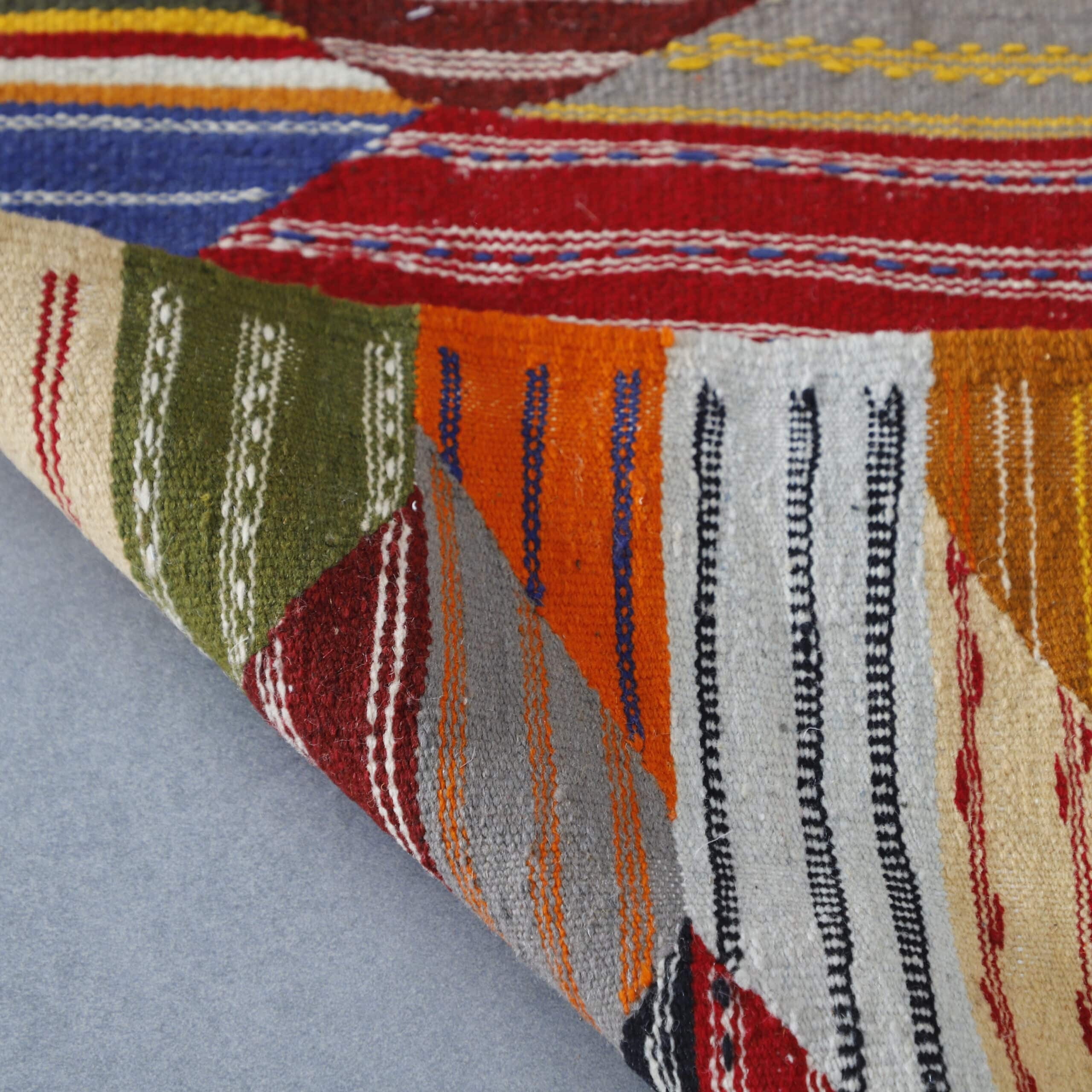 Kilim Rug Picasso 5.2×3.6 Ft – Handmade Moroccan Wool - Image 3