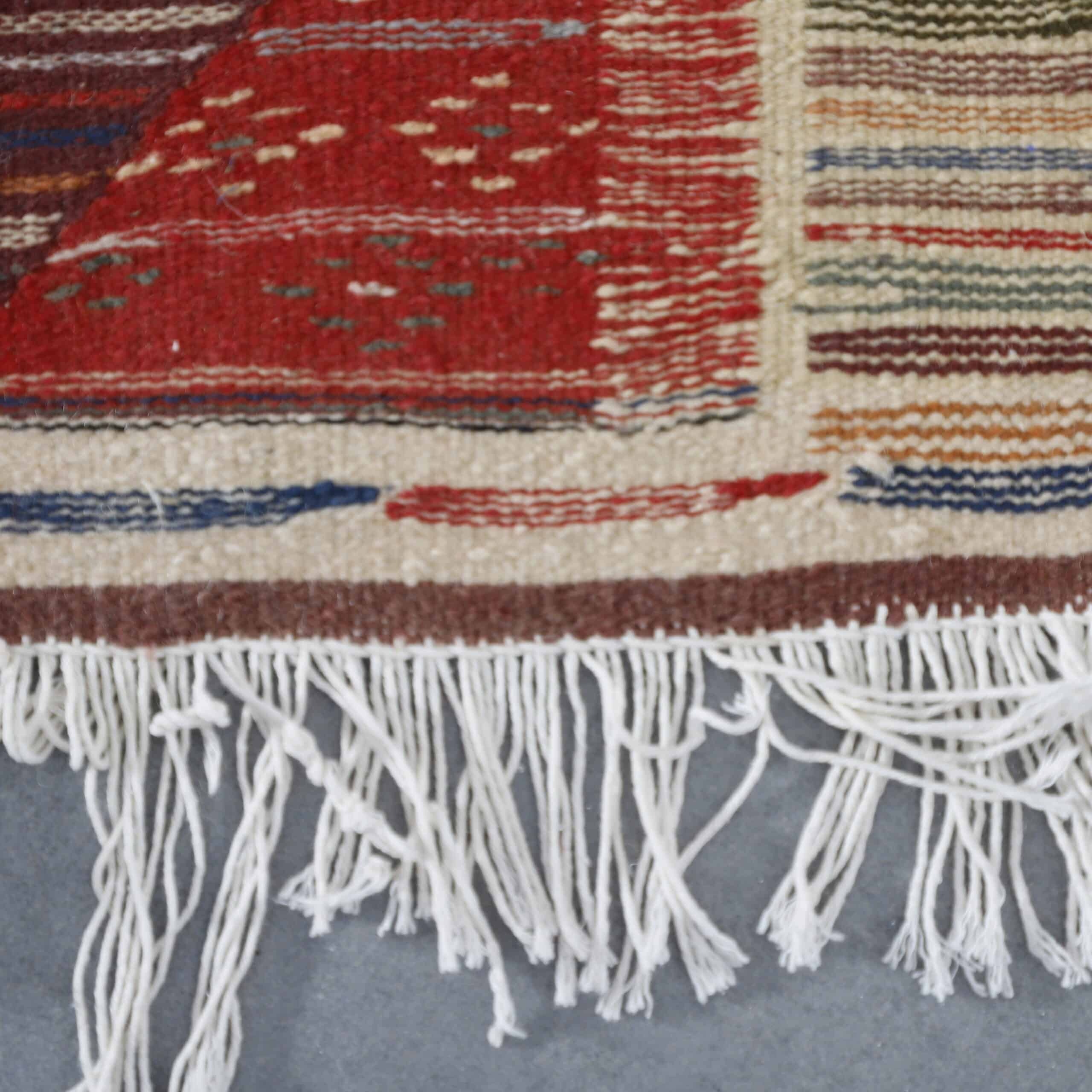 Kilim Rug Picasso 4.9×3.3 Ft – Handmade Moroccan Wool - Image 4