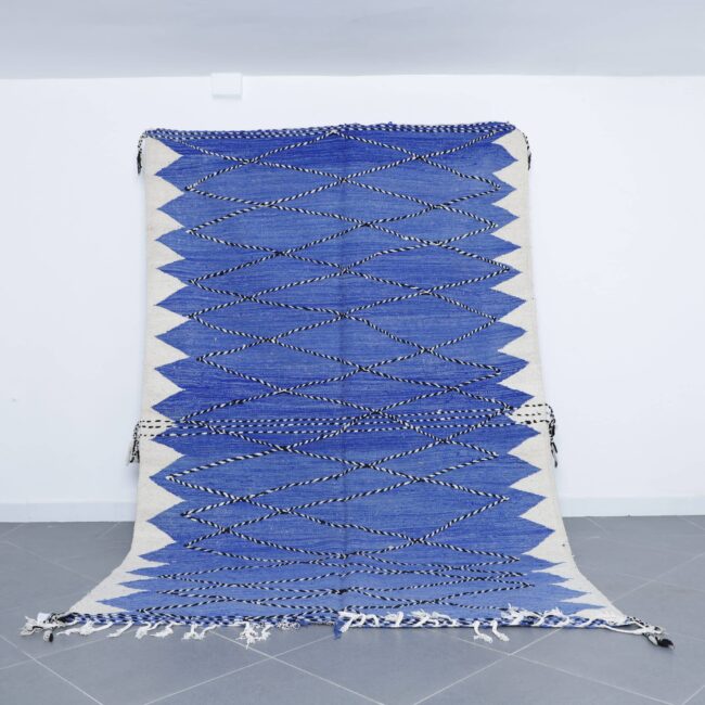 Zanafi Kilim Rug 9.5×6.2 Ft handmade Moroccan wool