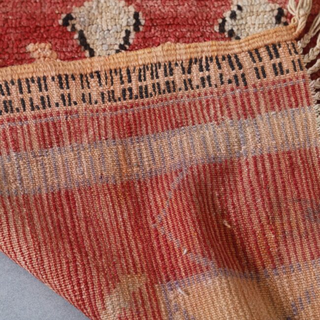 Square Boujaad Rug 5.2×4.5 Ft – Vintage Moroccan Handwoven Carpet - Image 6