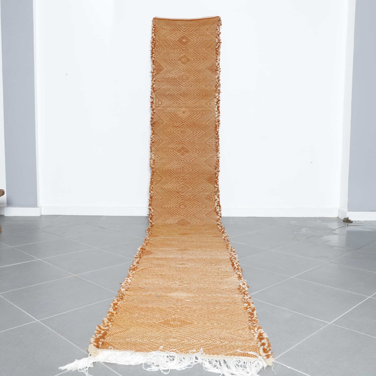 Zanafi Runner 16.4×2.5 Ft Handmade Moroccan Wool Rug