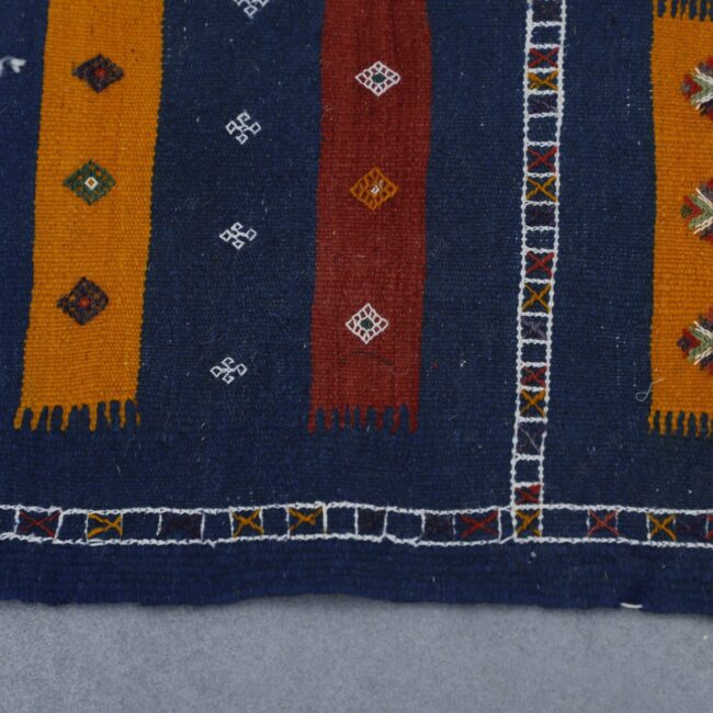 Akhnif Kilim Rug 6.7×3.8 Ft – Handwoven Moroccan Wool - Image 3