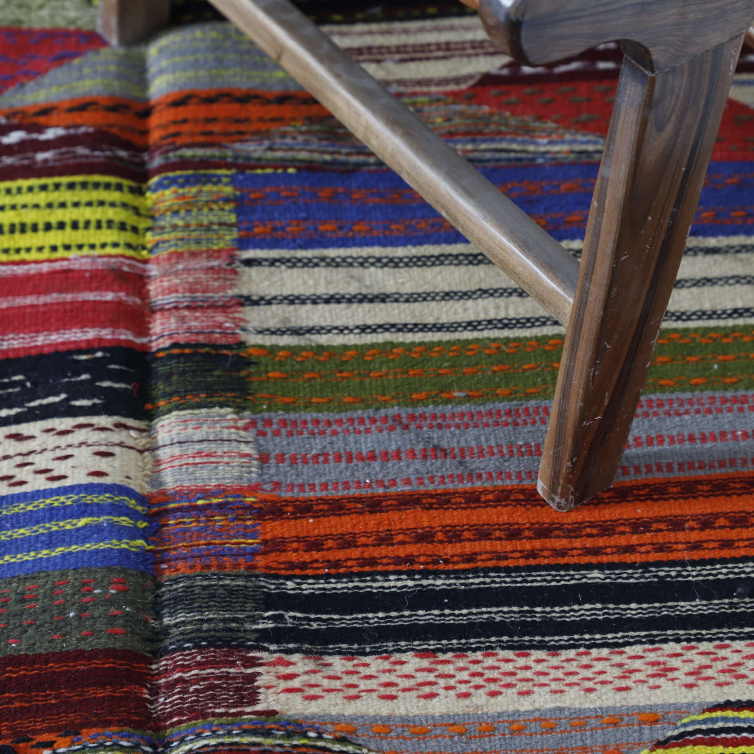 Kilim Rug Picasso 6.7×3.6 Ft – Handmade Moroccan Wool - Image 3