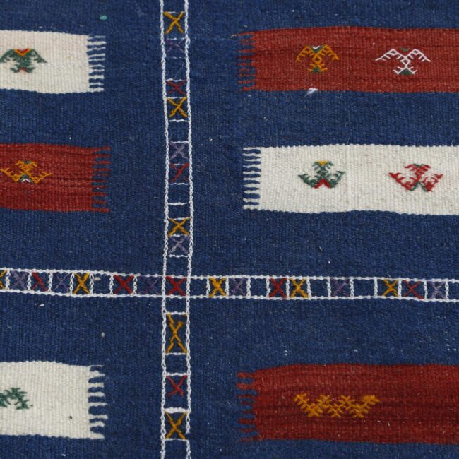 Akhnif Kilim Rug 6.7×3.8 Ft – Handwoven Moroccan Wool - Image 5