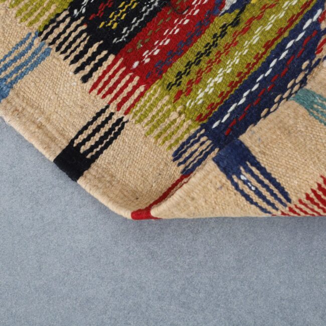 Kilim Rug Pecasso 4.9×3.3 Ft – Handmade Moroccan Wool - Image 3