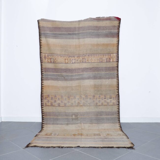 Vintage Zayan Rug 9.8×4.9 Ft Handmade Moroccan Wool