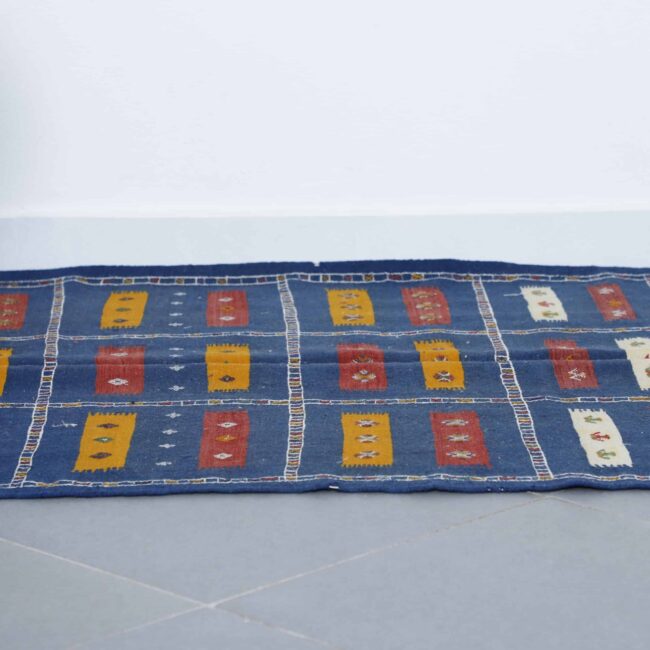 Akhnif Kilim Rug 6.7×3.8 Ft – Handwoven Moroccan Wool - Image 6
