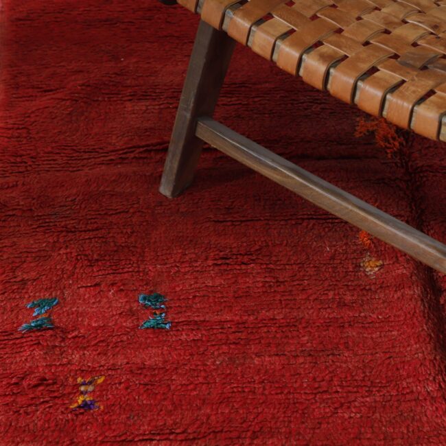 Red Boujaad Carpet 7.3×4.4 Ft – Vintage Moroccan Rug - Image 5