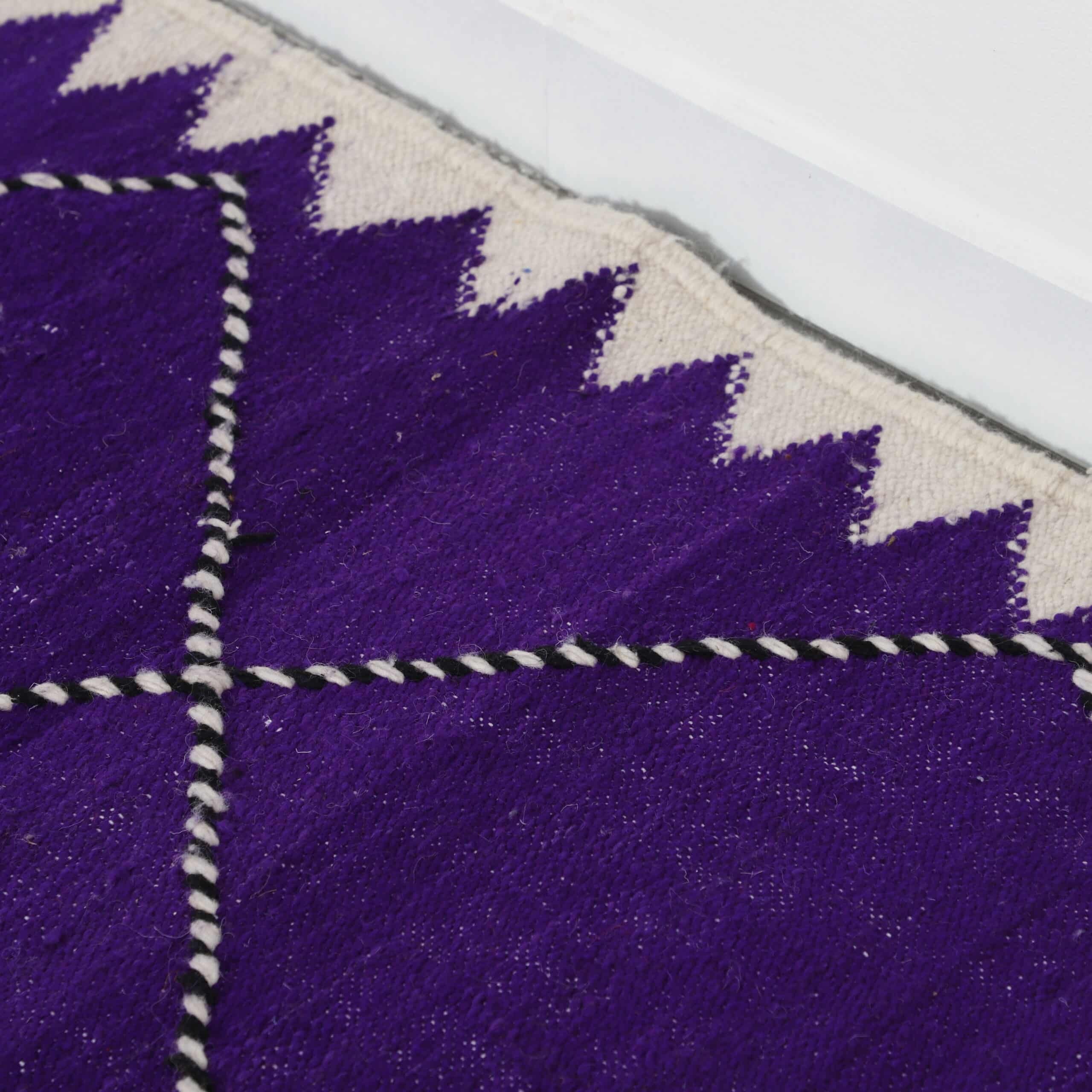 Zanafi Kilim Rug 7.9×4.9 Ft – Handwoven Moroccan Wool - Image 6