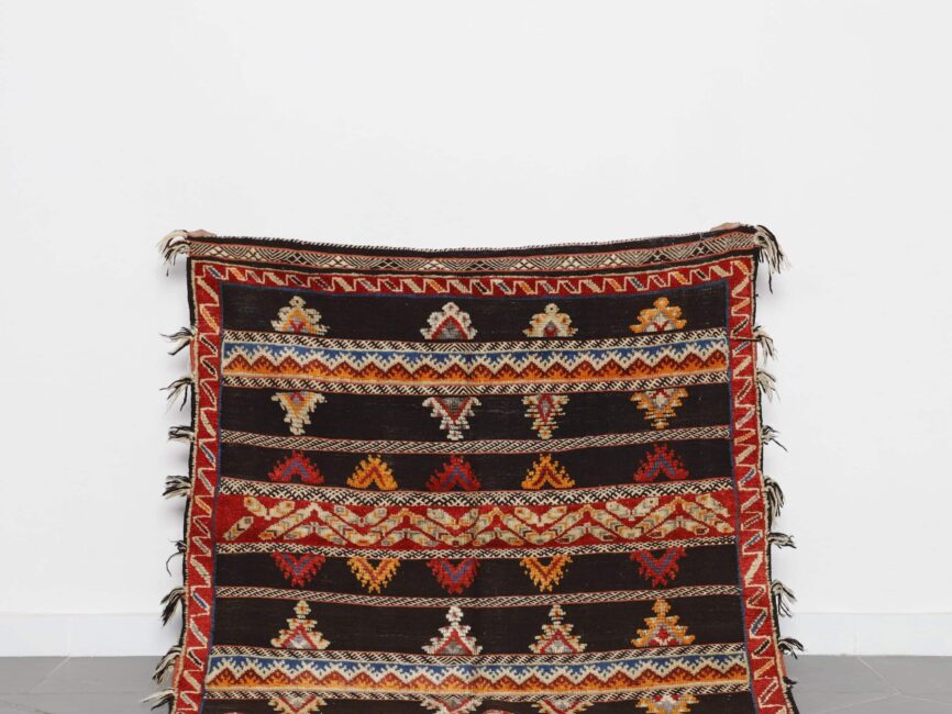 Square Glaoui Rug 4.3×4.4 Ft Handmade Moroccan Wool