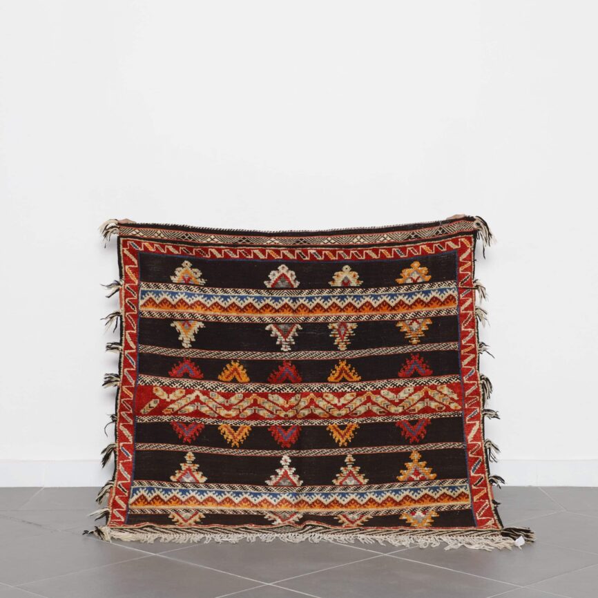 Square Glaoui Rug 4.3×4.4 Ft Handmade Moroccan Wool