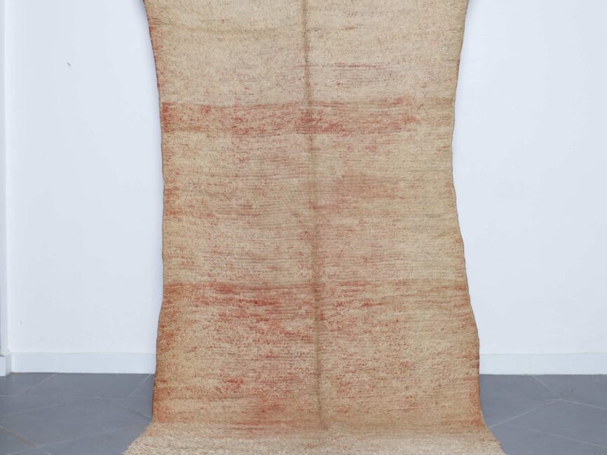 Vintage Moroccan Rug 9.3×4.4 Ft