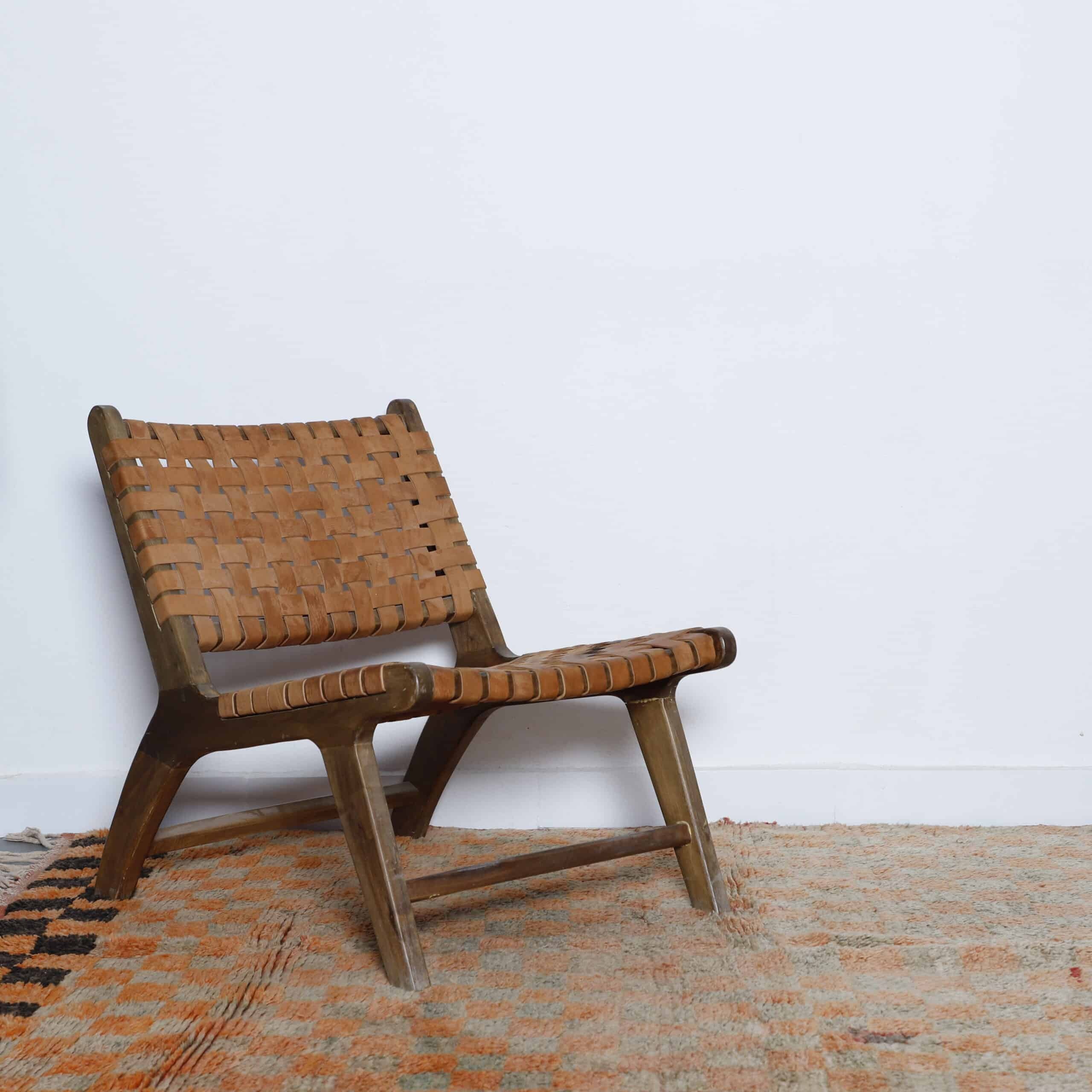 Vintage Moroccan Rug 7.1×5.2 Ft – Handcrafted Wool Carpet - Image 3