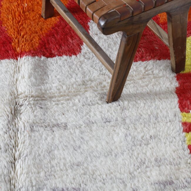 Abstract Boujaad Rug 6.2×5.1 Ft – Handwoven Moroccan Wool Carpet - Image 3