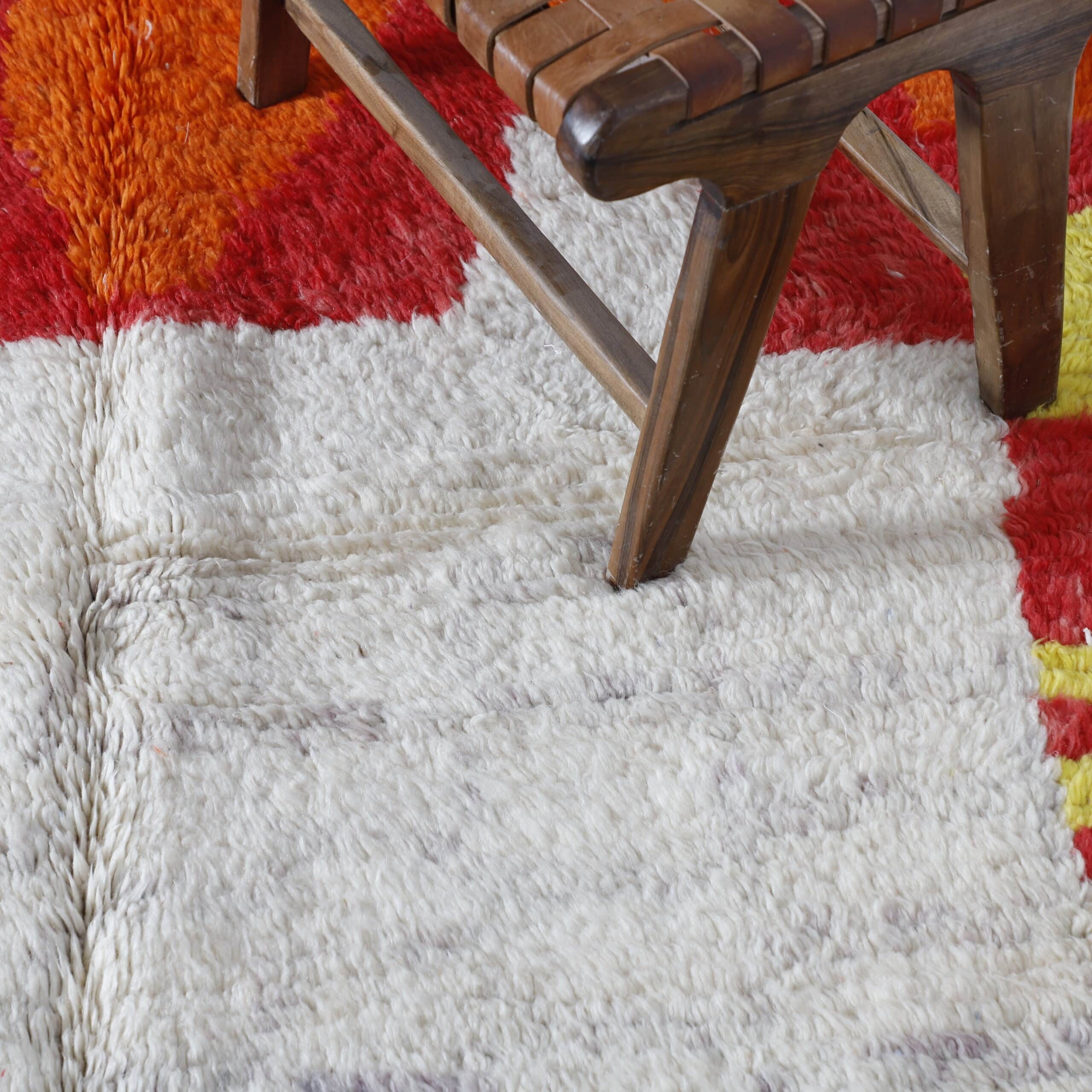 Abstract Boujaad Rug 6.2×5.1 Ft – Handwoven Moroccan Wool Carpet - Image 3